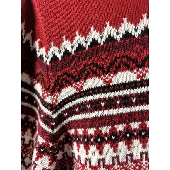 Croft & Barrow Red, Black, White Dad Sweater M - Picture 3 of 5